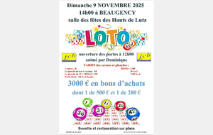 LOTO du Judo Club de BEAUGENCY, le dimanche 09 novembre 2025
